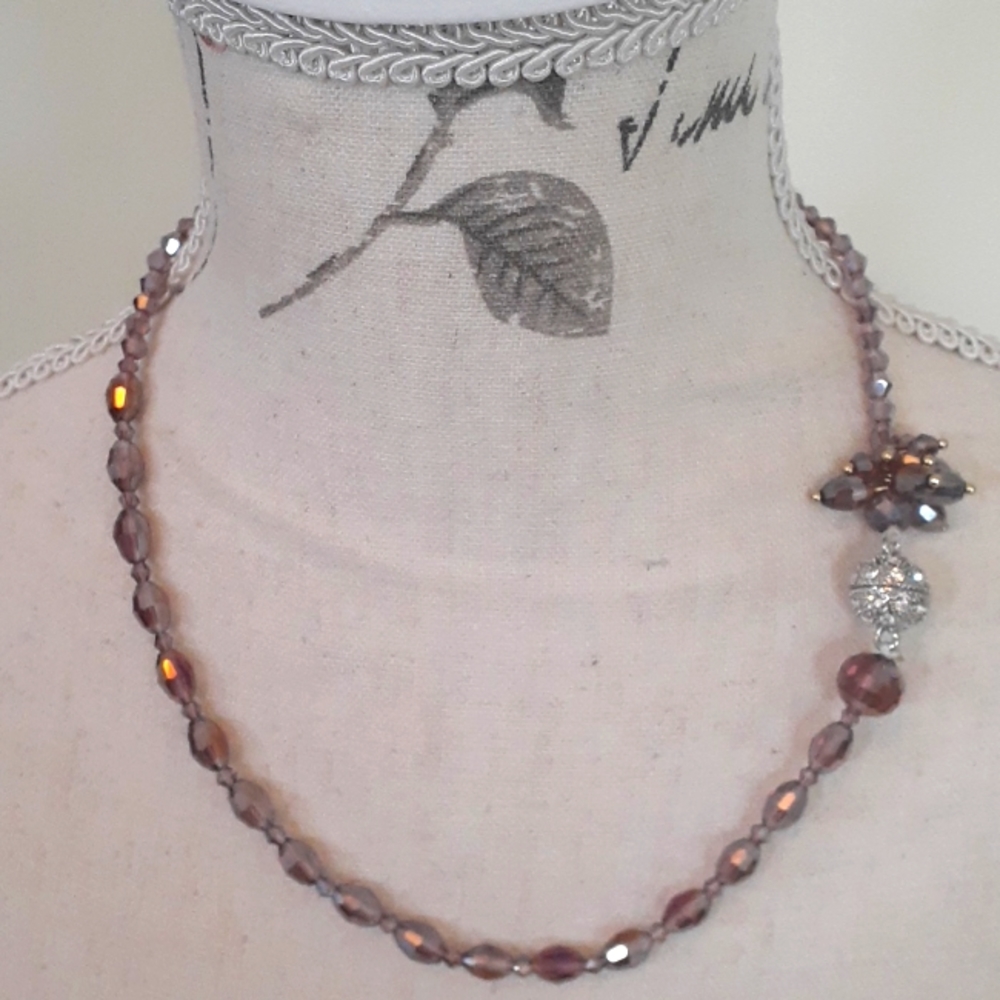 + Park Lane lavender sparkly faceted bead necklace